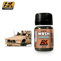 Peinture AK Interactive Weathering AK121 Wash For OIF & OEF  U.S Véhicules
